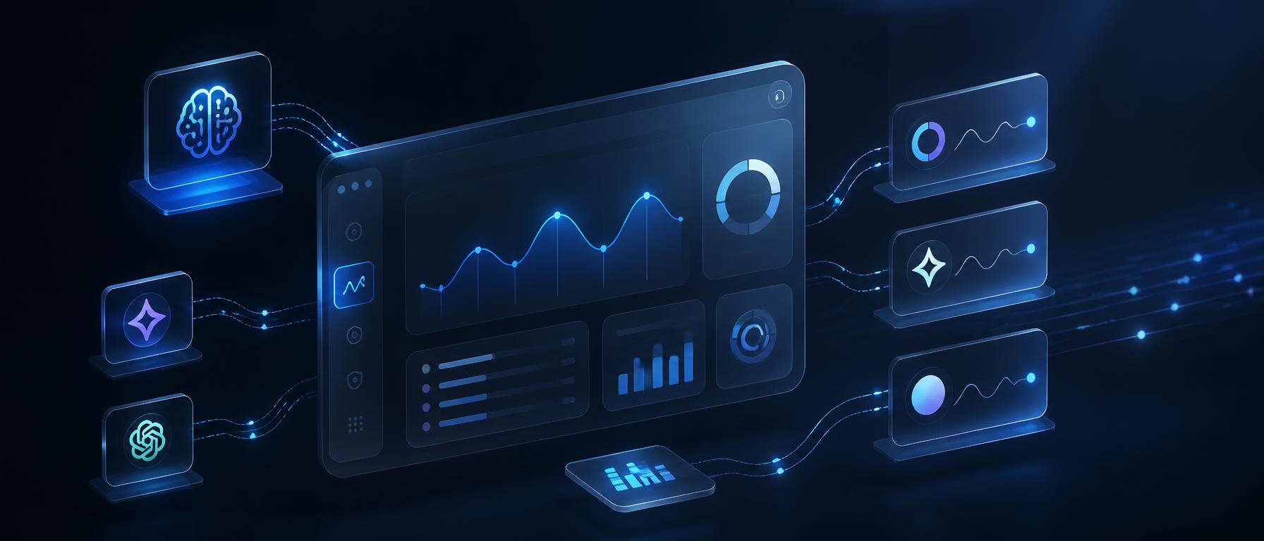 VectorTrace AI visibility dashboard showing brand presence tracked across generative AI engines